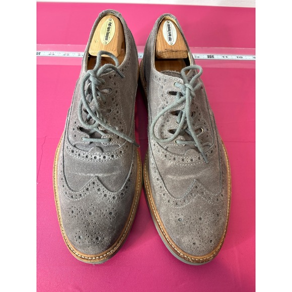 Cole Haan Mens Gray Suede Wingtip Oxford Vibram Wedge Sole‎ Shoes Sz 10 Modern main image 8